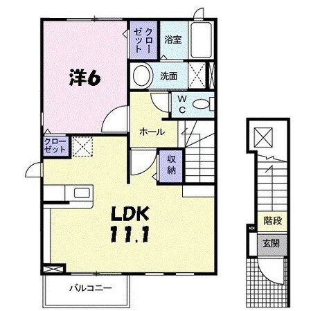 五社駅 徒歩13分 2階の物件間取画像